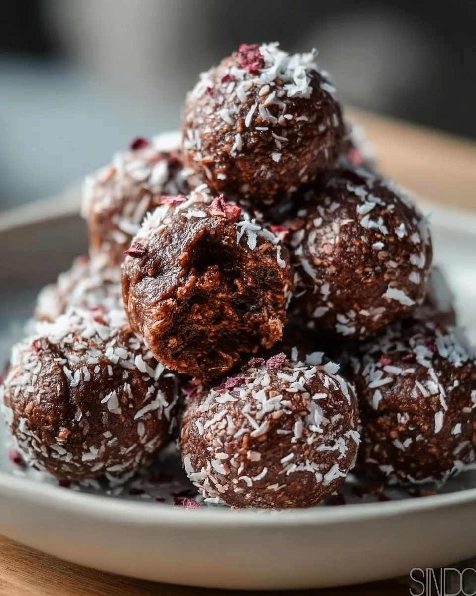 Brownie-Protein-Bällchen ohne Backen