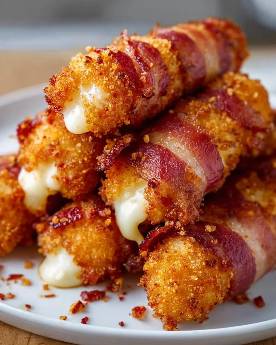 Knusprige Speck-Käse-Sticks