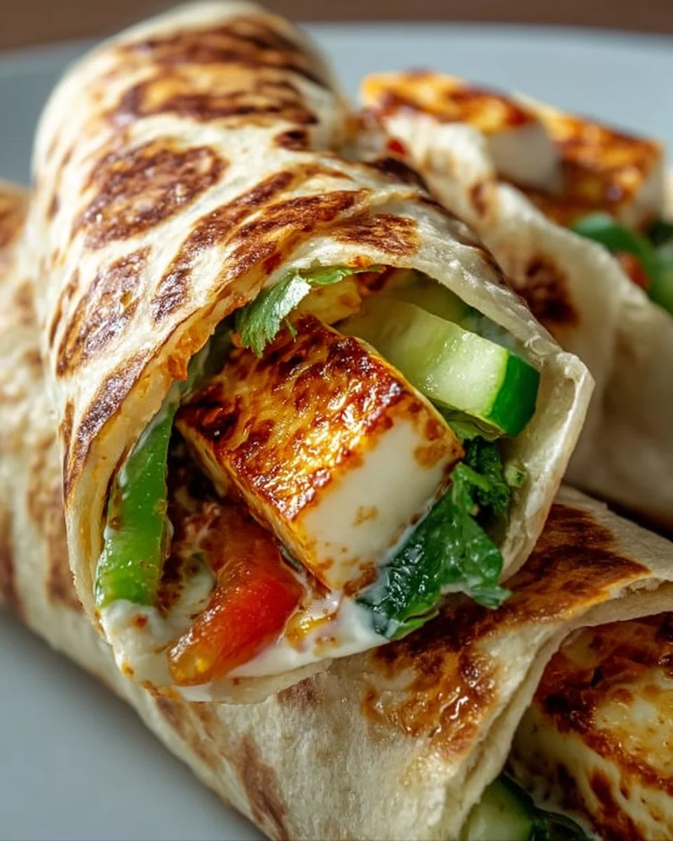 Süße Chili-Halloumi-Wraps